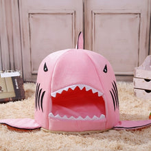 Load image into Gallery viewer, Shark Design Cat Bed Cave Shark Pet House