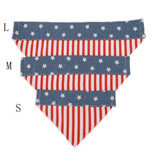 Load image into Gallery viewer, American Flag Dog Bandana Triangle