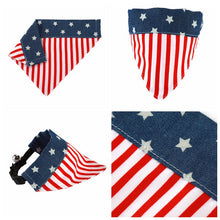 Load image into Gallery viewer, American Flag Dog Bandana Triangle