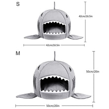 Load image into Gallery viewer, Shark Design Cat Bed Cave Shark Pet House
