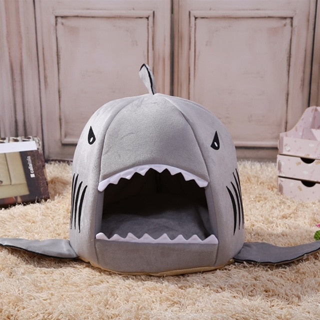 Shark Design Cat Bed Cave Shark Pet House