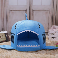 Load image into Gallery viewer, Shark Design Cat Bed Cave Shark Pet House
